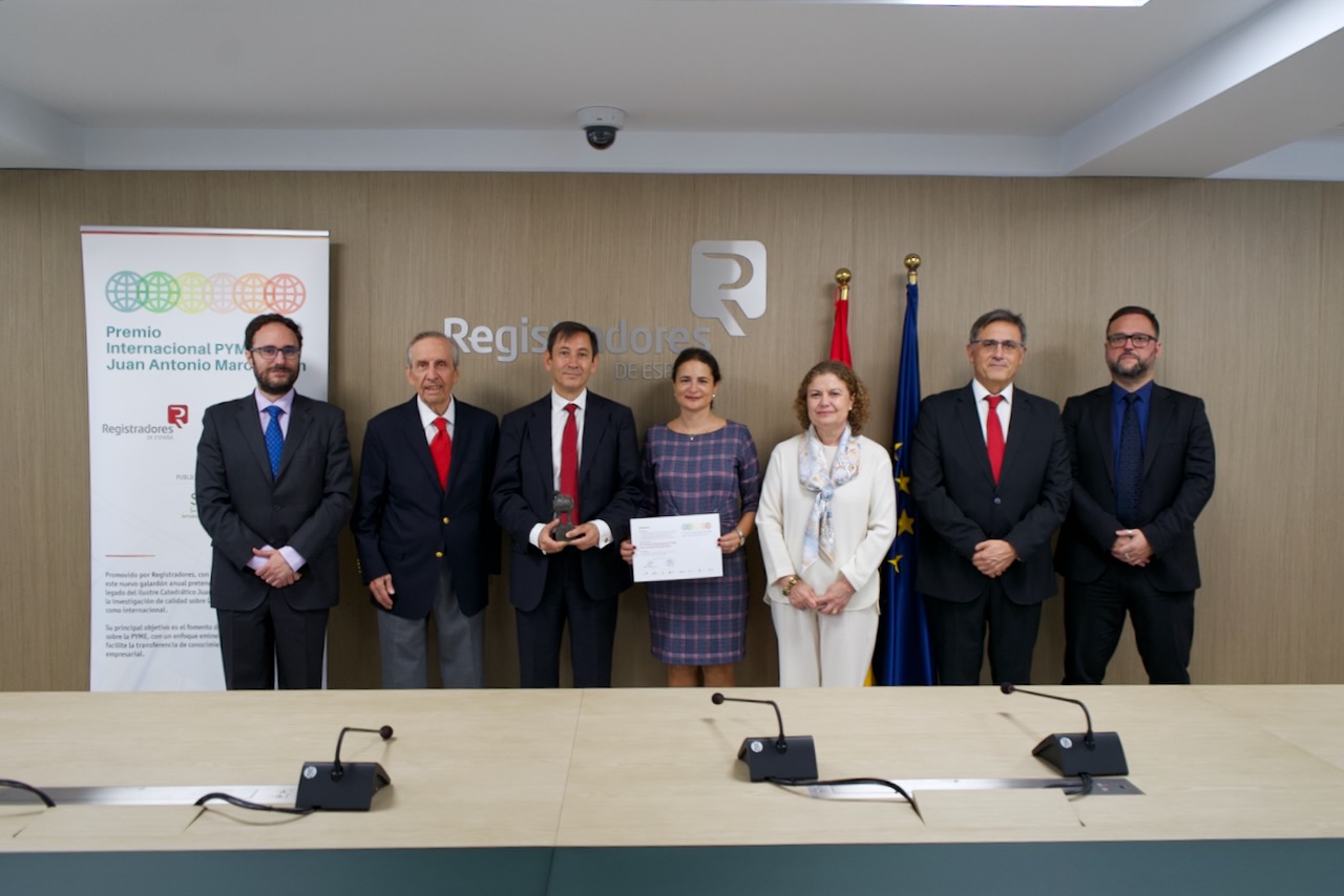El Colegio de Registradores y AECA entregan el Premio Internacional PYME Juan Antonio Maroto Acín 2025